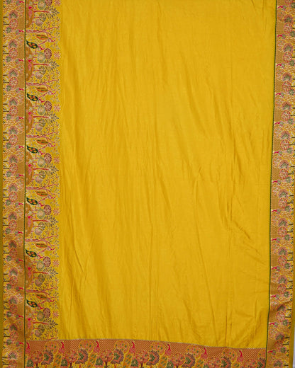 Yellow color Silk Saree - Shop Vastram