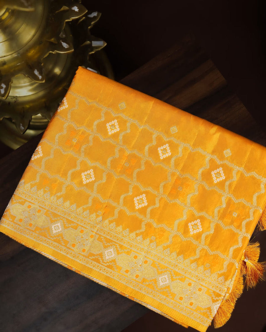 Yellow Color Silk Saree - Shop Vastram