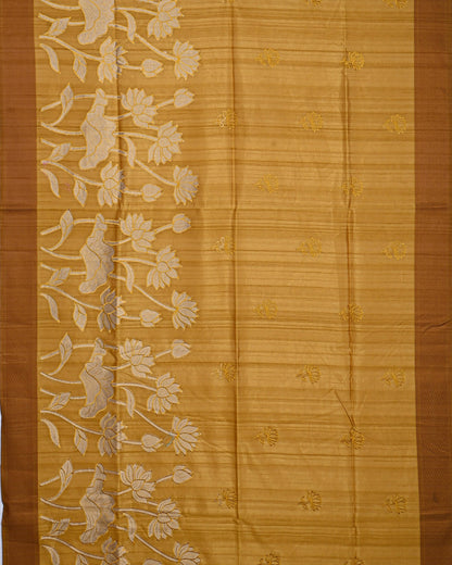 Yellow color Silk Saree - Shop Vastram