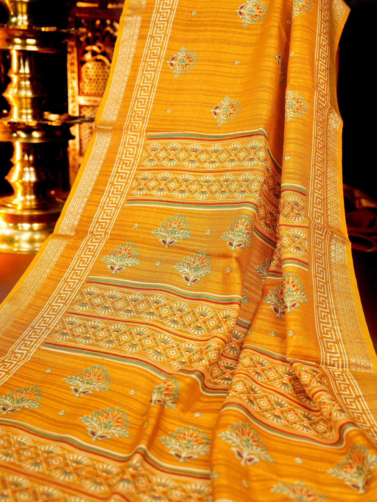 Yellow Color Silk Saree - Shop Vastram