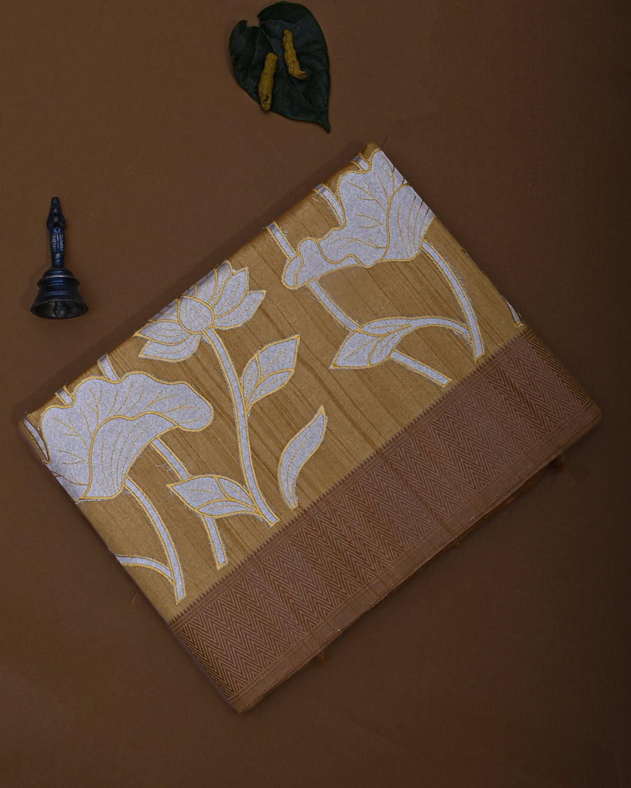 Yellow color Silk Saree - Shop Vastram