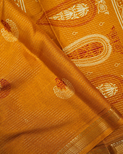Yellow Color Silk Saree - Shop Vastram
