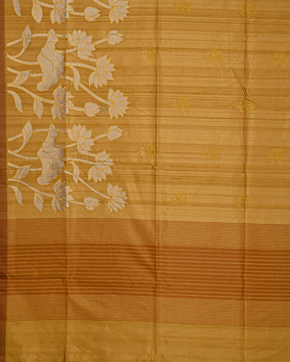 Yellow color Silk Saree - Shop Vastram
