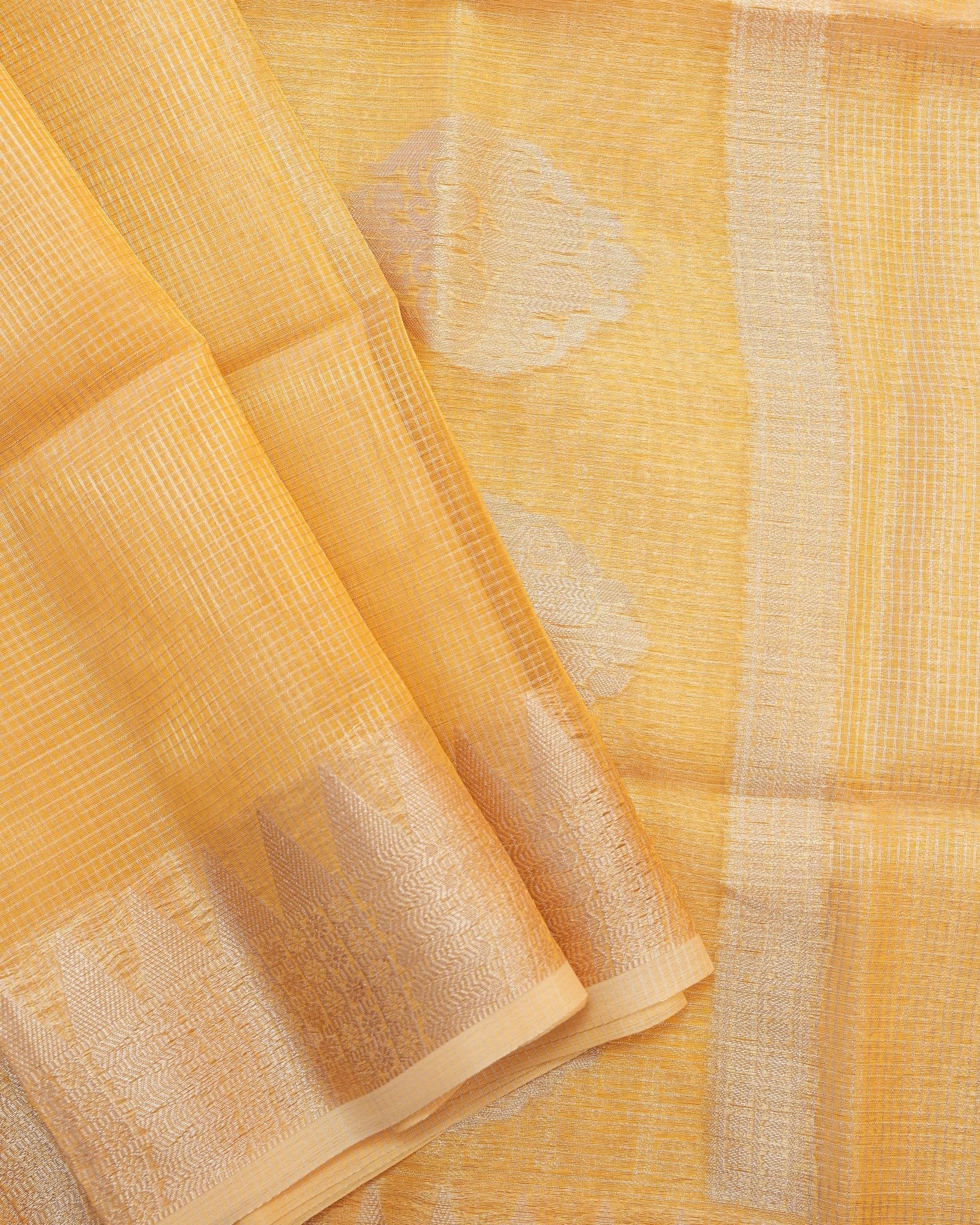 Yellow color Tissue Saree - Shop Vastram