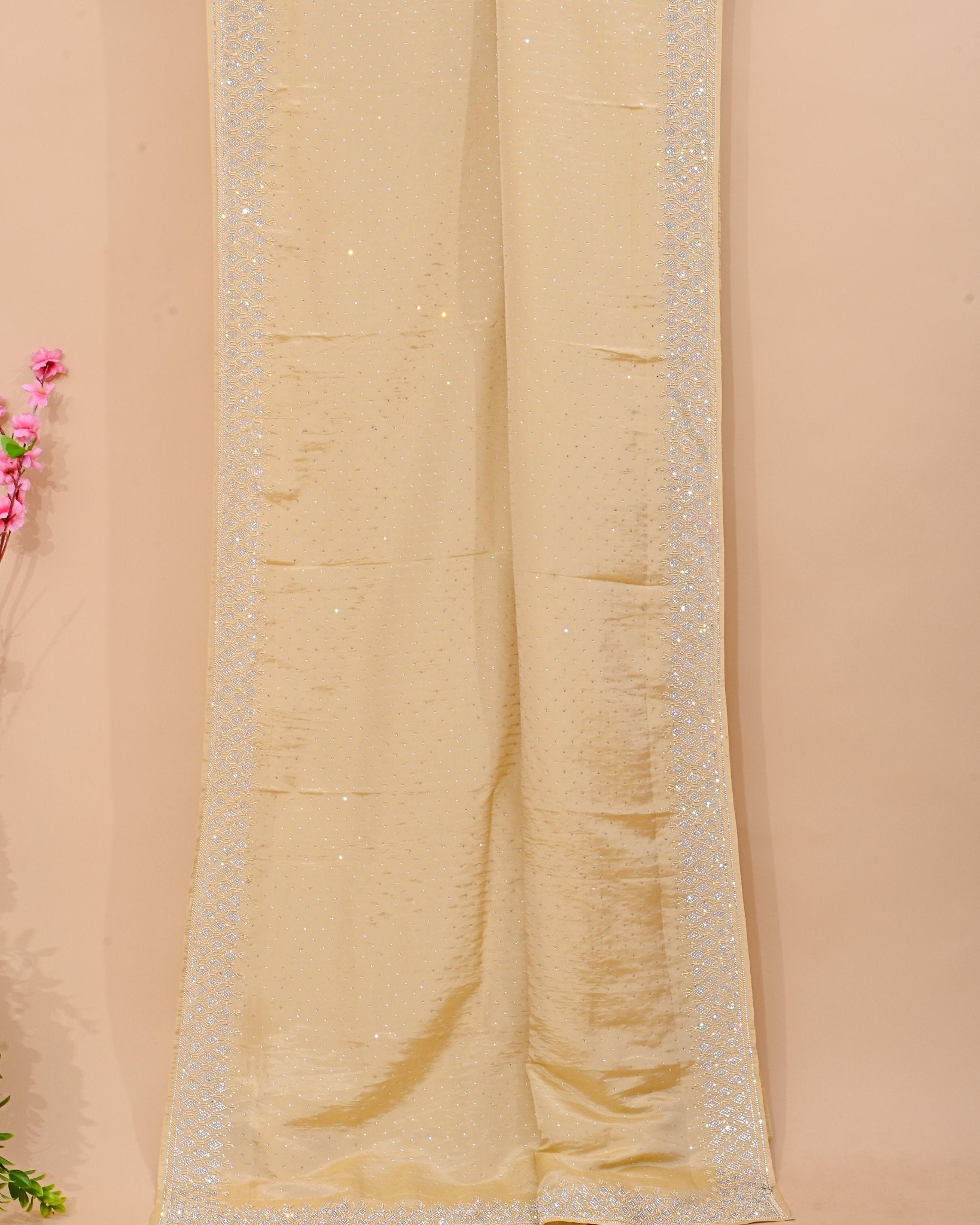 Yellow Silk Embroidery Saree - Shop Vastram