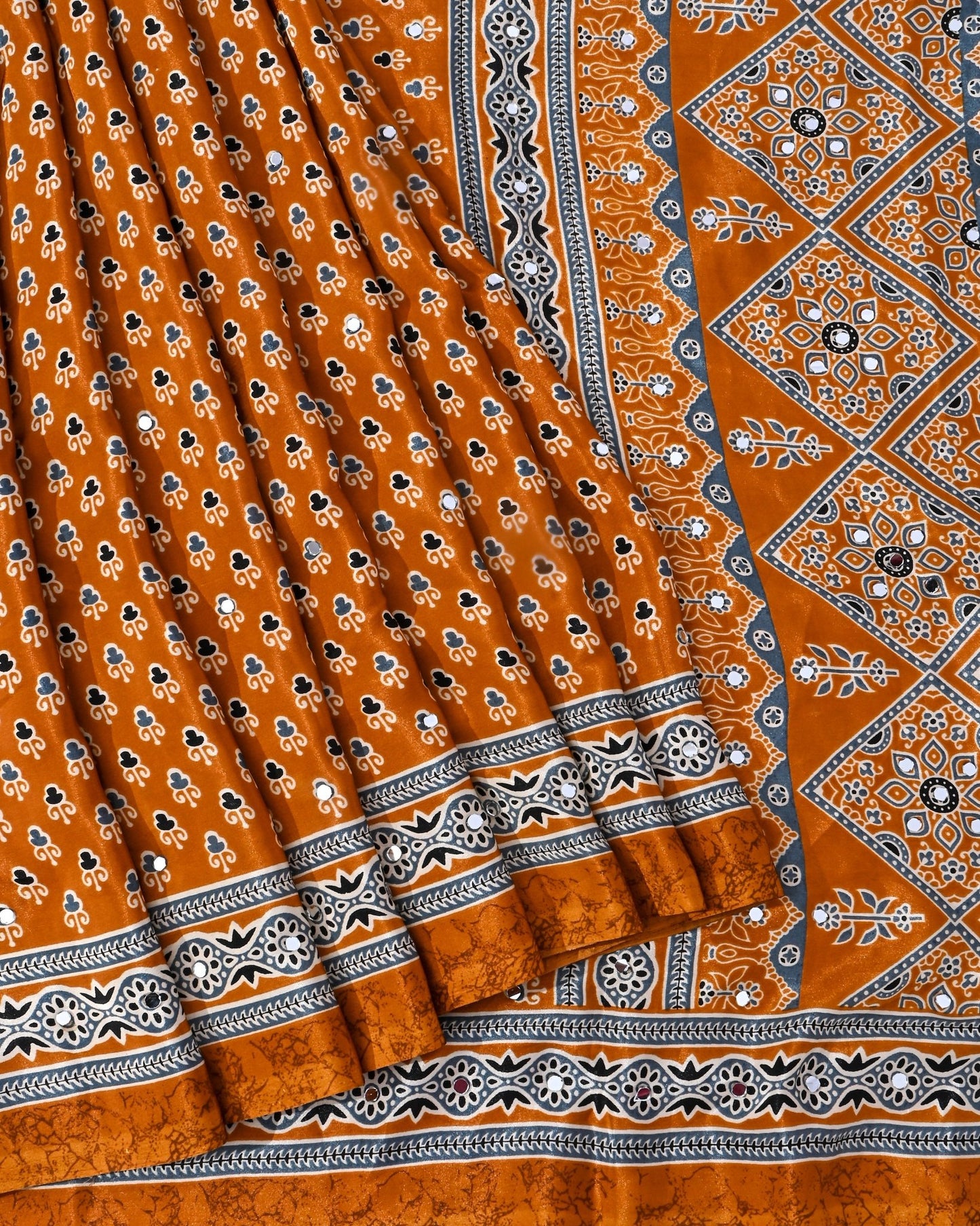 Yellow Silk Printed Saree - Shop Vastram
