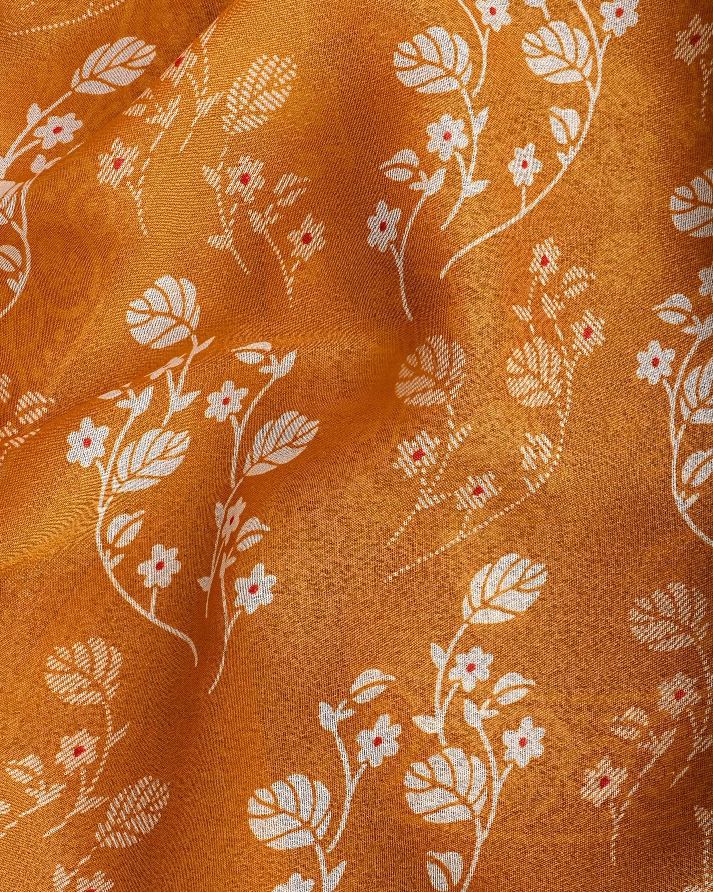 Yellow Silk Printed Saree - Shop Vastram