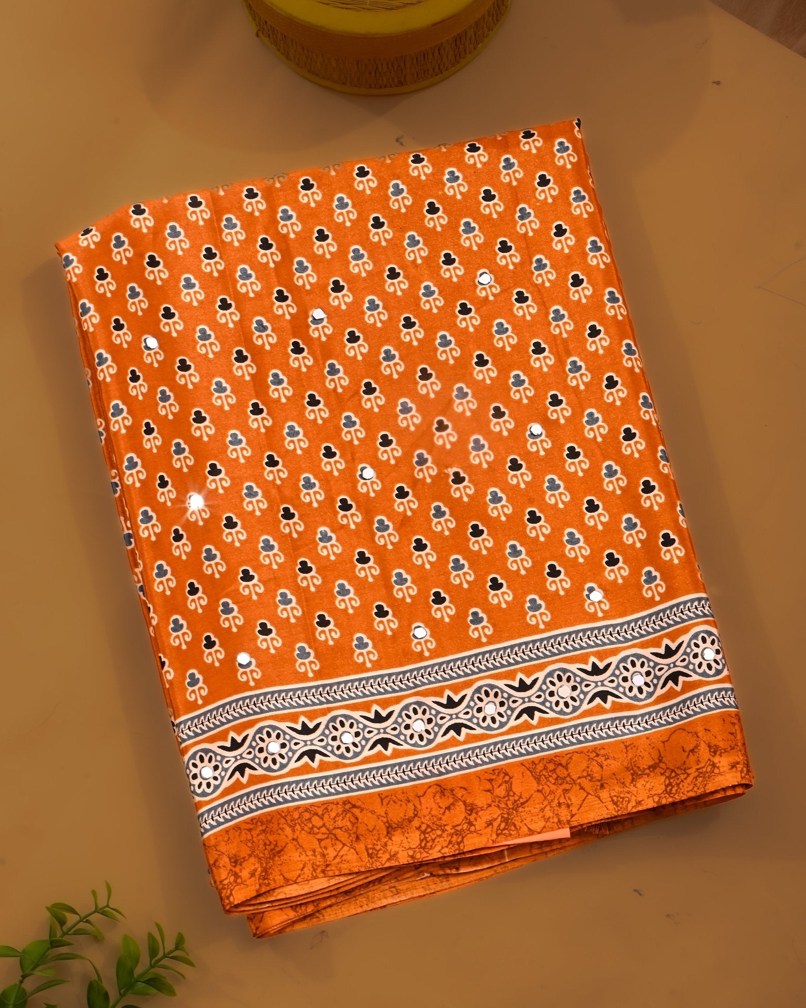 Yellow Silk Printed Saree - Shop Vastram