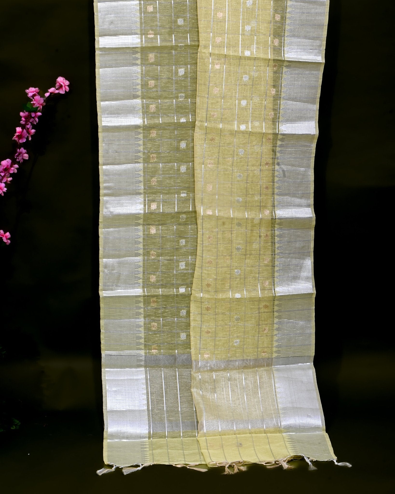 Yellow Tissue Banarasi Saree - Shop Vastram