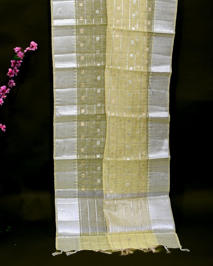 Yellow Tissue Banarasi Saree - Shop Vastram