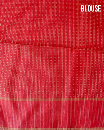 Yellow Tusser Banarsi Saree - Shop Vastram